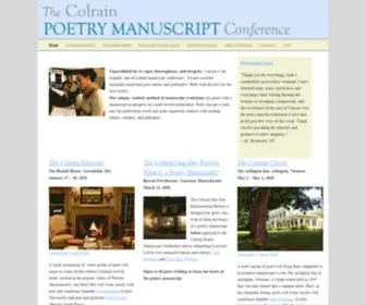 Colrainpoetry.com(The only writers' conference focused entirely on book) Screenshot