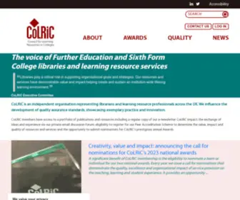 Colric.org.uk(Council for Learning Resources in Colleges) Screenshot