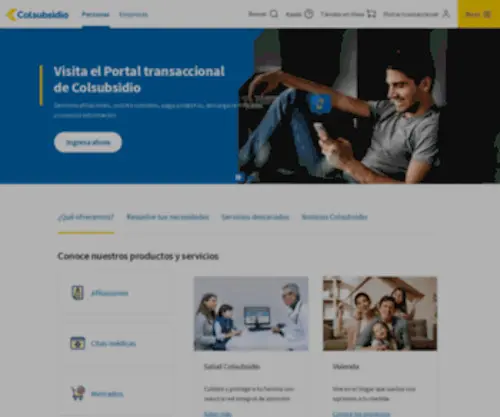 Colsubsidio.com(Caja colombiana de subsidio familiar) Screenshot