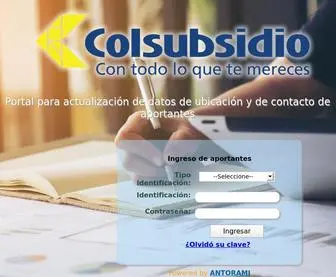 Colsubsidioactualizadatos2082.com(Actualización datos de empresas) Screenshot