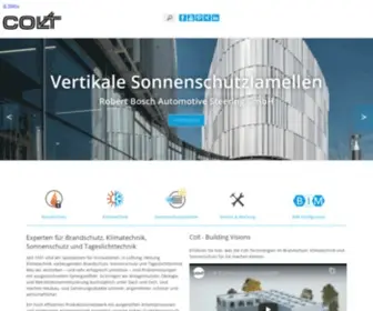 Colt-Info.de(Brandschutz, Sonnenschutz, Lüftung, Heizung, Klimatechnik) Screenshot