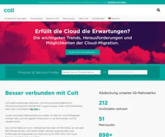 Colt.de(Globale Netzwerkdienste & Telekommunikationsanbieter) Screenshot