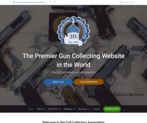Coltcollectors.com(Colt Collectors Association) Screenshot