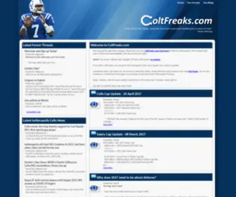 Coltfreaks.com(Indianapolis Colts Fan Page Home) Screenshot