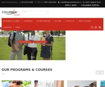 Columbia.ab.ca(Columbia College in Calgary) Screenshot