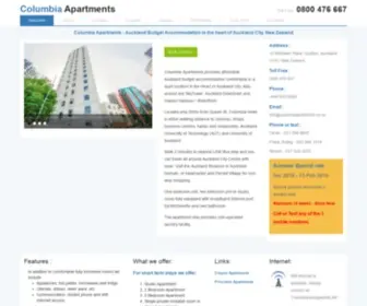 Columbiaapartment.co.nz(Columbia Budget Apartments accommodation) Screenshot