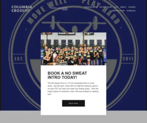 Columbiacrossfit.com(Columbia CrossFit) Screenshot