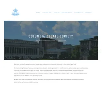 Columbiadebate.com(Columbia Debate Society) Screenshot