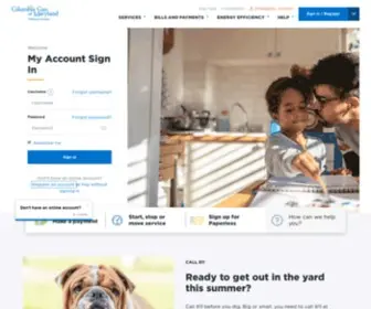 Columbiagasmd.com(Columbia Gas of Maryland) Screenshot