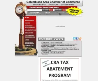 Columbianachamber.com(The Columbiana Area Chamber of Commerce) Screenshot