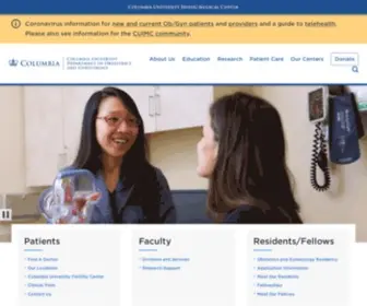 Columbiaobgyn.org(Columbia University Irving Medical Center’s Department of Obstetrics & Gynecology) Screenshot