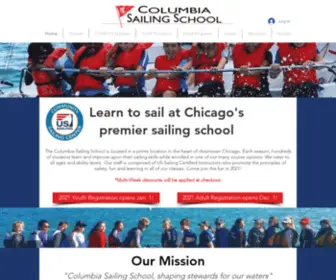 Columbiasailingschool.org(Columbia Sailing School Chicago) Screenshot