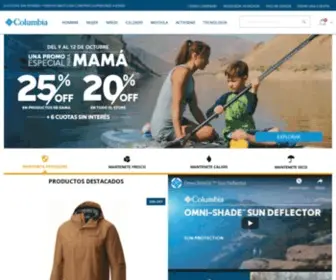 Columbiasportswear.com.ar(Columbia Sportswear Argentina) Screenshot
