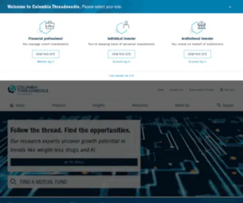 Columbiathreadneedleus.com(Financial Professionals) Screenshot