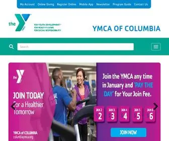 Columbiaymca.org(YMCA of Columbia) Screenshot