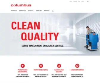 Columbus-Clean.com(Commercial vacuum) Screenshot