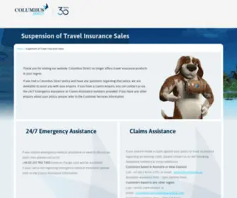 Columbusdirect.es(Seguros de viaje) Screenshot