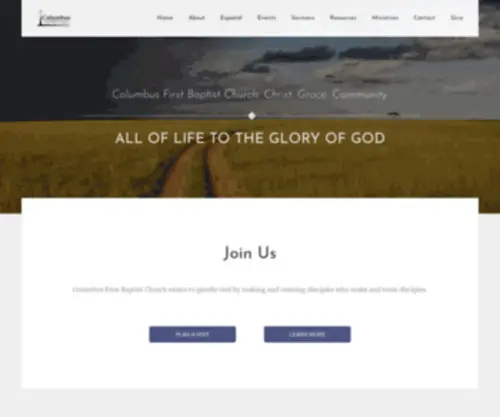 Columbusfbc.net(A SolaSites Powered Website for My Church) Screenshot