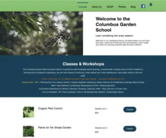 Columbusgardenschool.com(Classes and Workshops) Screenshot