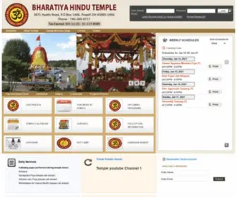 Columbushindutemple.org(Bharatiya Hindu Temple) Screenshot