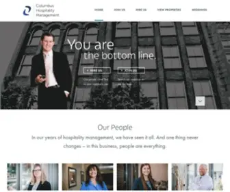 Columbushospitality.com(Columbus Hospitality Management) Screenshot