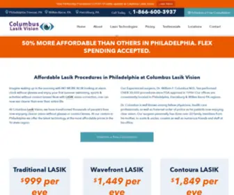 Columbuslasikvision.com(LASIK Eye Surgery in Philadelphia PA) Screenshot