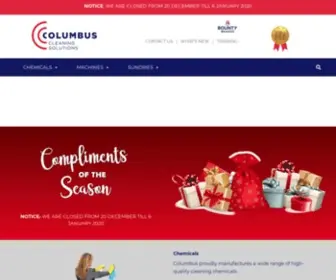 Columbussa.com(Columbus Cleaning Products) Screenshot