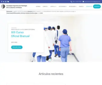Columna.org.ar(Sociedad Argentina de Patología de Columna Vertebral) Screenshot