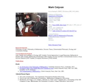 Colyvan.com(Mark Colyvan's) Screenshot