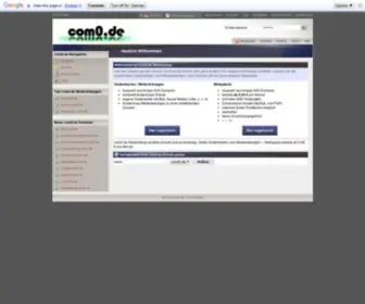 Com0.de(Herzlich Willkommen) Screenshot