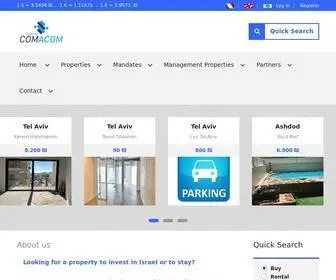 Comacom.co.il(Immobilier Tel aviv) Screenshot
