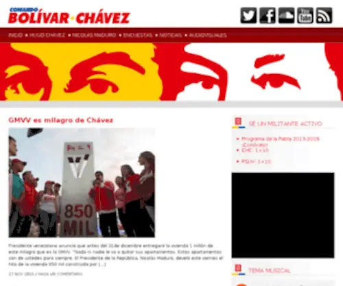 Comandobolivarchavez.org.ve(Hugo Chávez) Screenshot