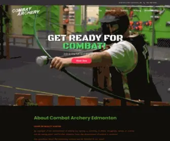 Combatarcheryedmonton.com(Edmonton's Premiere Indoor Archery Arena) Screenshot