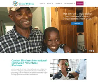 Combatblindness.com(Combat Blindness International's mission) Screenshot