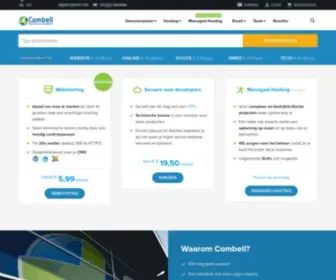 Combell.nl(Hosting en Webhosting bij Combell) Screenshot