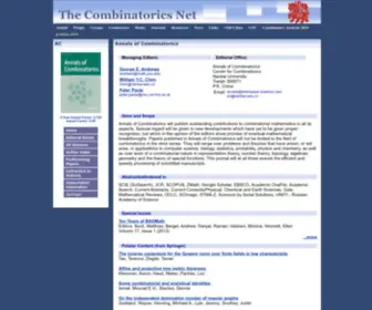 Combinatorics.net(Annals of Combinatorics) Screenshot