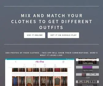 Combineclothes.com(Clothes matching app) Screenshot