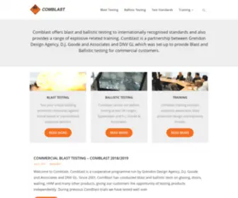 Comblast.co.uk(Commercial Blast & Ballistic Testing) Screenshot