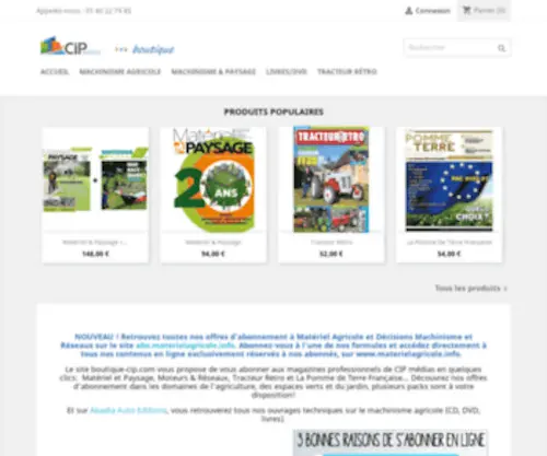 Comcip.com(Abonnements magazines sur l'agriculture) Screenshot