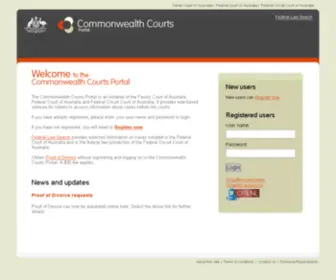 Comcourts.gov.au(Commonwealth Courts Portal) Screenshot