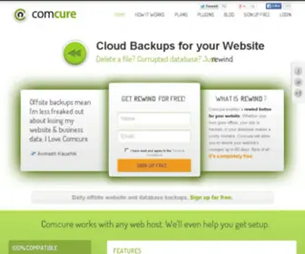 Comcure.com(Automatic Offsite Backup for Your Website Files and Databases) Screenshot