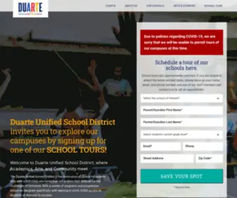 Come2Duarteusd.com(Duarte Unified School District) Screenshot