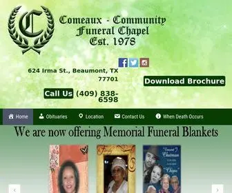 Comeauxchapel.com(Welcome FUNERAL HOME NAME) Screenshot