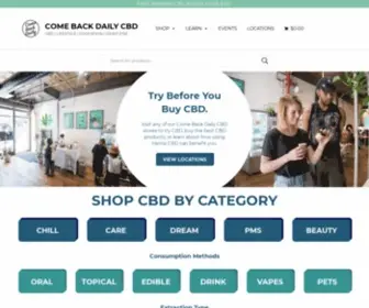 Comebackdaily.co(The best place to buy CBD Online) Screenshot