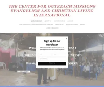 Comecministriesinternational.com(THE CENTER FOR OUTREACH MISSIONS EVANGELISM AND CHRISTIAN LIVING INTERNATIONAL) Screenshot