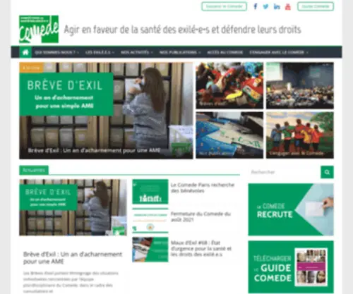 Comede.org(Comité pour la santé des exilés) Screenshot