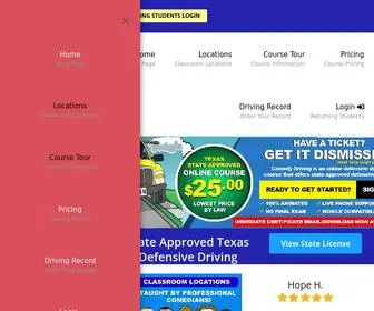 Comedysafetycourse.com(Our defensive driving Texas Online course) Screenshot