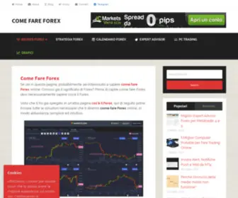 Comefareforex.com(Come Fare Forex) Screenshot