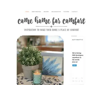 Comehomeforcomfort.com(Inspiration To Make Your Home A Place Of Comfort) Screenshot