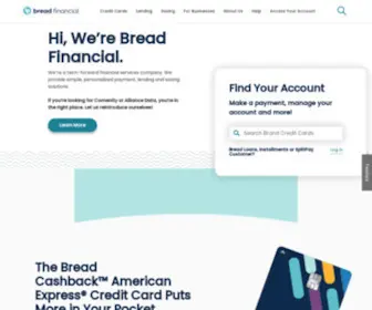 Comenity.com(Bread Financial) Screenshot